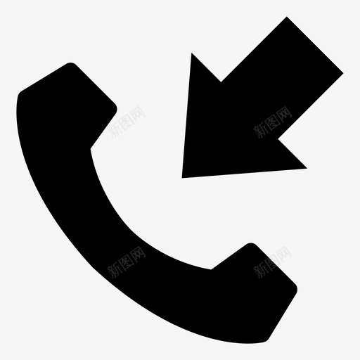 来电电话用户界面图标svg_新图网 https://ixintu.com 来电 用户界面 电话