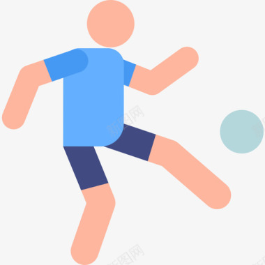 足球运动员足球37彩色图标图标