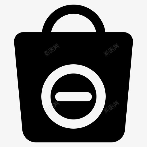 购物袋买减图标svg_新图网 https://ixintu.com 字形 购物 购物袋