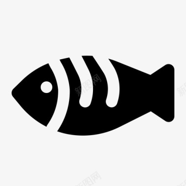 海鲜鱼蛋白质图标图标