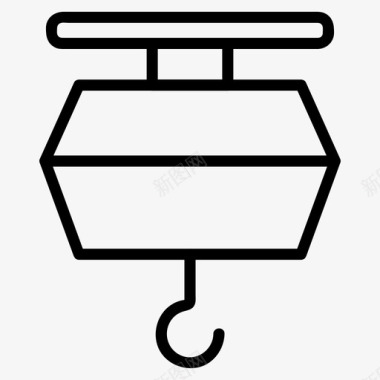 建筑施工起重机图标图标