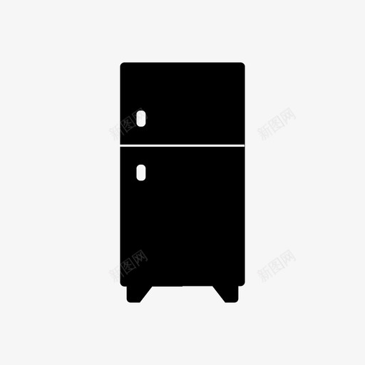 冰箱电器设备图标svg_新图网 https://ixintu.com 保鲜 冰箱 厨房 电器 设备