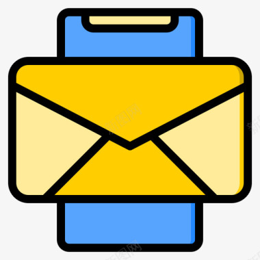 邮件电子邮件68线形颜色图标图标