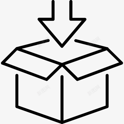 产品包装纸箱纸板图标svg_新图网 https://ixintu.com 产品包装 纸板 纸箱 营销 送货