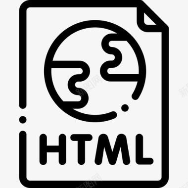 Html文件internet和技术6线性图标图标