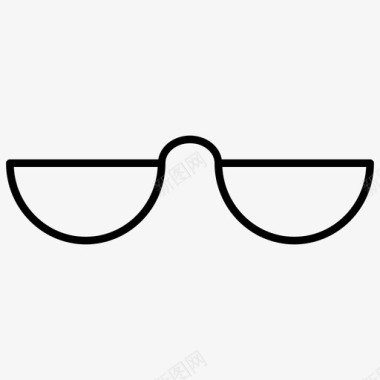 眼镜抽象图标图标