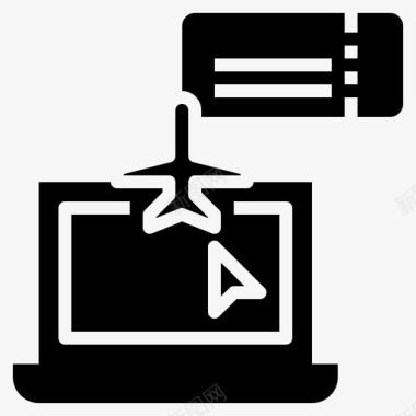 机票登机牌文件和文件夹图标图标