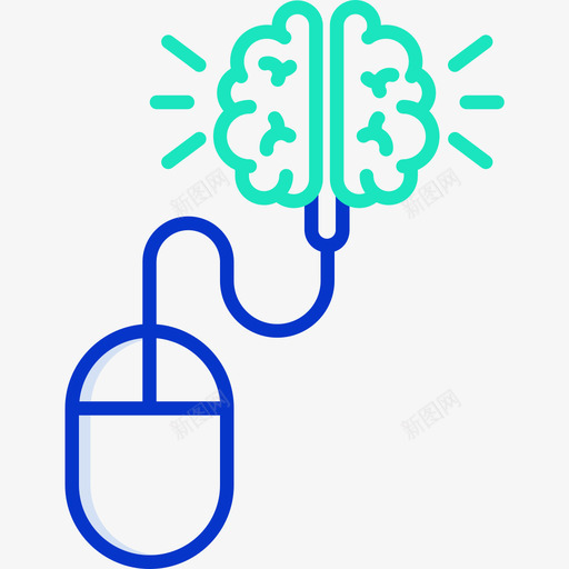 大脑人工智能50轮廓颜色图标svg_新图网 https://ixintu.com 人工智能 大脑 轮廓 颜色