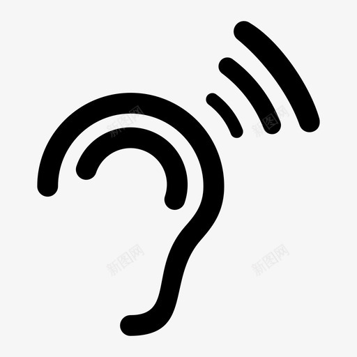 听力系统耳朵图标svg_新图网 https://ixintu.com 听力 系统 耳朵