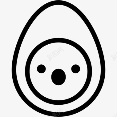 张嘴煮蛋表情图标图标