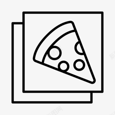 比萨饼快餐脂肪食品图标图标