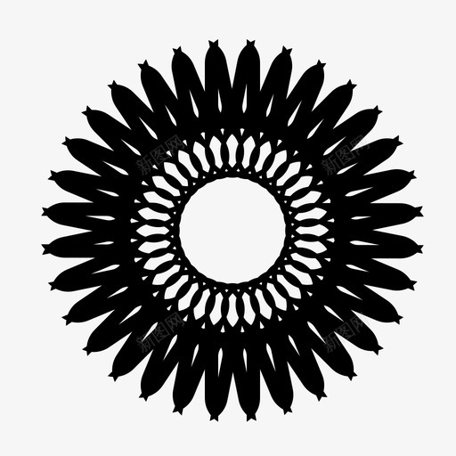 抽象花艺术花朵图标svg_新图网 https://ixintu.com 创作 圆形 抽象 曼陀罗 艺术 花朵