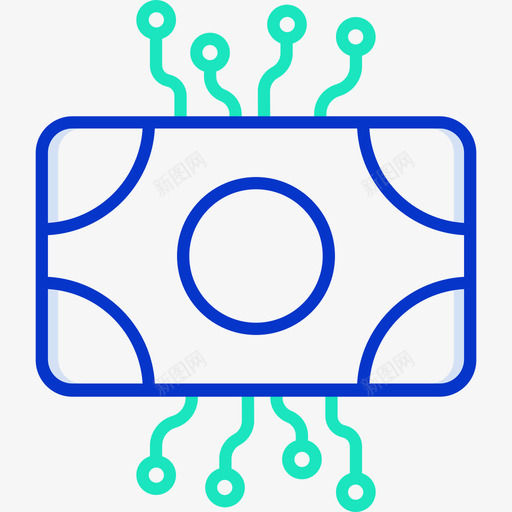 加密货币人工智能50轮廓颜色图标svg_新图网 https://ixintu.com 人工智能 加密 货币 轮廓 颜色