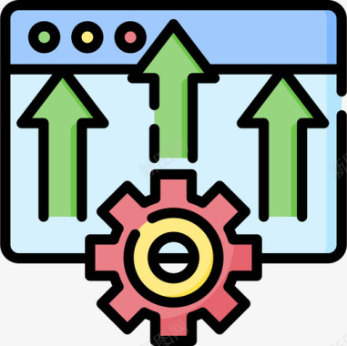 搜索引擎优化网页维护14线性颜色图标图标