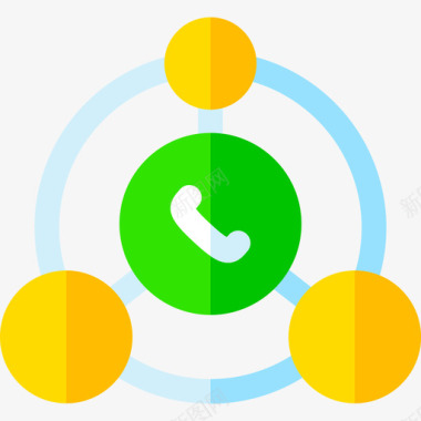 电话呼叫呼叫中心服务6扁平图标图标