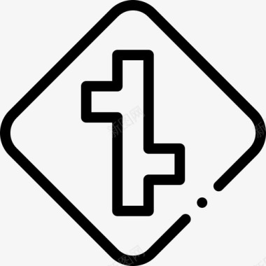 合并交通标志36线形图标图标