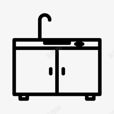 厨房水槽橱柜抽屉图标图标