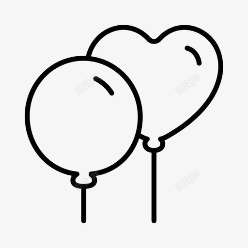 气球庆祝活动图标svg_新图网 https://ixintu.com 场合 庆祝 情人节 气球 活动 浪漫