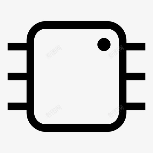 微芯片计算机硬件图标svg_新图网 https://ixintu.com 处理器 技术 硬件 芯片 计算机