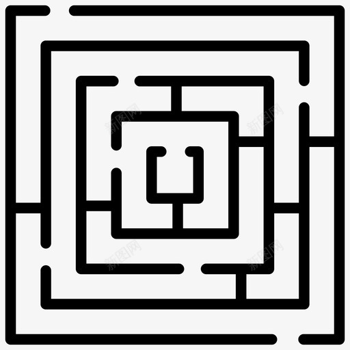 迷宫商业挑战路径图标svg_新图网 https://ixintu.com 商业 图标 挑战 线图 谜题 路径 迷宫