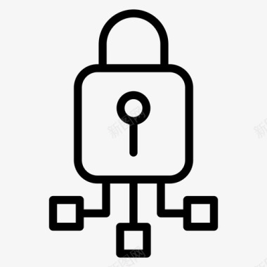 网络保护锁安全图标图标