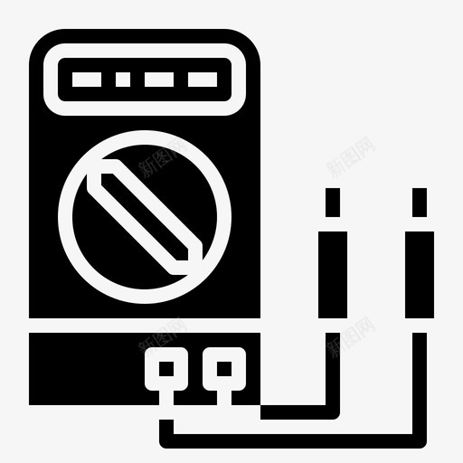 伏特计电建筑图标svg_新图网 https://ixintu.com 伏特计 固体 工具 建筑 测量