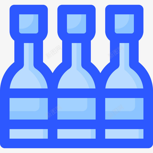 瓶子餐具蓝色图标svg_新图网 https://ixintu.com 瓶子 蓝色 餐具