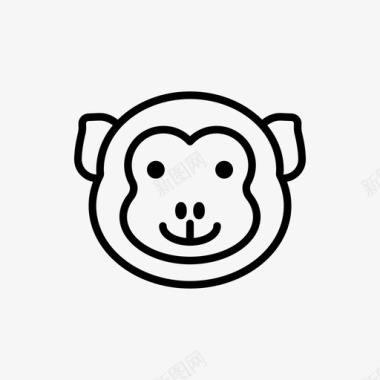 猴子动物可爱图标图标