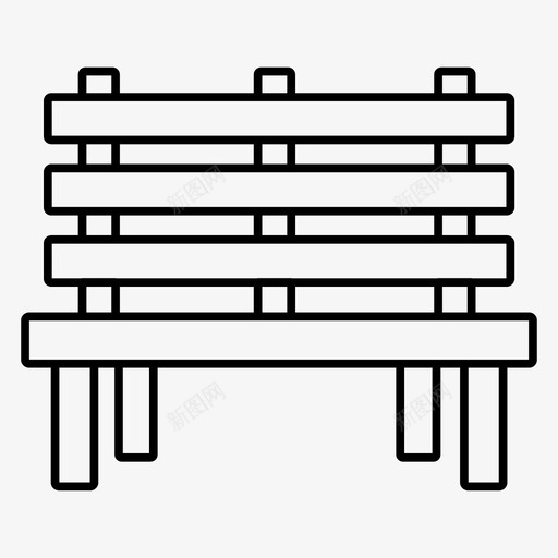 城市长椅椅子图标svg_新图网 https://ixintu.com 城市 椅子 长椅