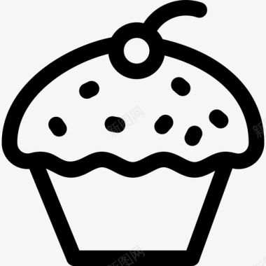 纸杯蛋糕糖果11直系图标图标