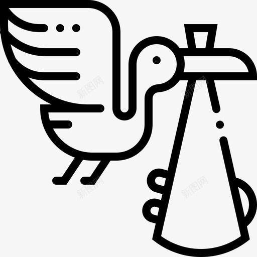 鸟鹳婴儿淋浴48直系图标svg_新图网 https://ixintu.com 婴儿 淋浴 直系 鸟鹳