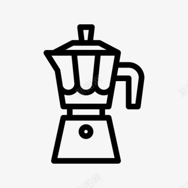咖啡滤器煮沸咖啡因图标图标