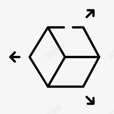 立方体长方体立方体形状图标图标