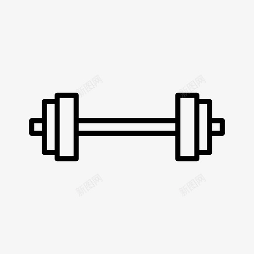 杠铃锻炼健身图标svg_新图网 https://ixintu.com 举重 健身 健身房 杠铃 运动 锻炼