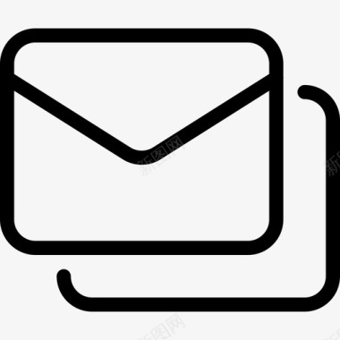 分类电子邮件捆绑多选堆栈图标图标