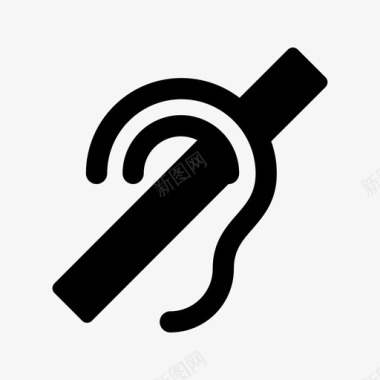 聋子耳朵图标图标