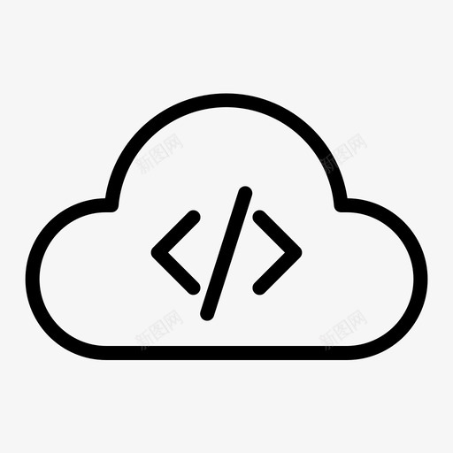 云编码编程图标svg_新图网 https://ixintu.com 编码 编程