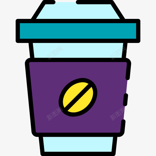 咖啡睡眠49线性颜色图标svg_新图网 https://ixintu.com 咖啡 睡眠 线性 颜色