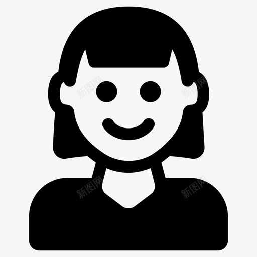 女人表情符号女孩图标svg_新图网 https://ixintu.com 号的 女人 女士 女孩 符号 表情