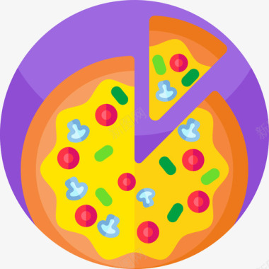 披萨派对庆典15平铺图标图标