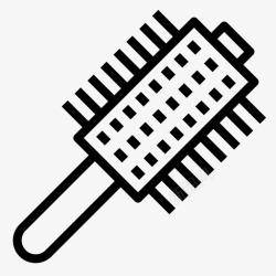 发廊梳子和剪刀发廊美容梳子图标高清图片