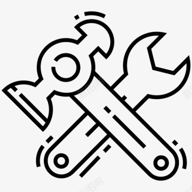 工具车库工具锤子图标图标