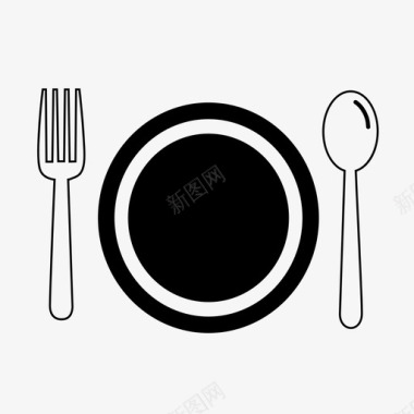 食品食品和餐厅食品加工机图标图标