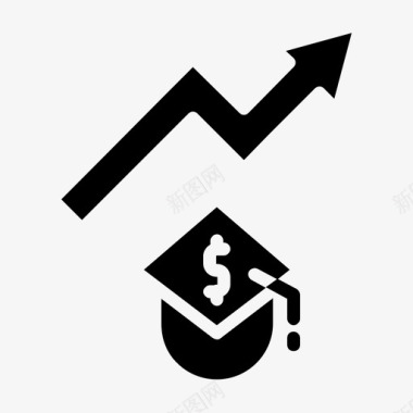 金融教育银行金融字形图标图标