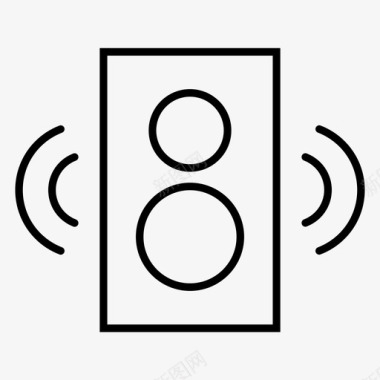 扬声器音频收听图标图标
