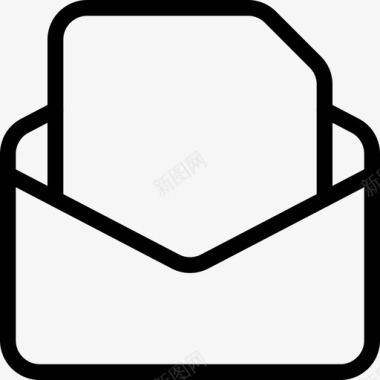 电子邮件文档附件打开阅读图标图标