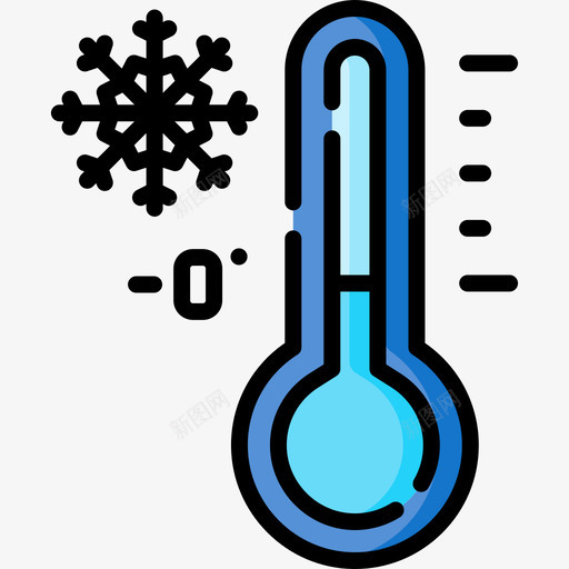 温度计冬季132线性颜色图标svg_新图网 https://ixintu.com 冬季 温度计 线性 颜色