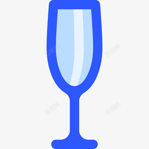 香槟杯餐具蓝色图标svg_新图网 https://ixintu.com 蓝色 餐具 香槟