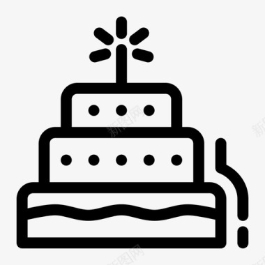 蛋糕生日蛋糕圣诞节图标图标