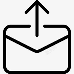 箭头指示灯上载电子邮件箭头文件图标高清图片